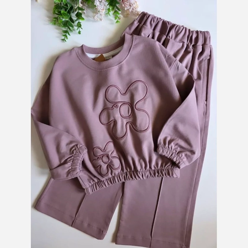 کراپ شلوار دخترانه لباس ست دخترانه