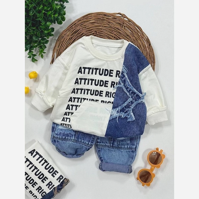 لباس ست بچه گانه بلوز شلوار جین بچه گانه ستاره